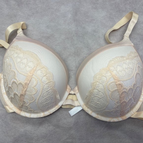 CURVE MUSE 36E Plus Size Push Up Add 1 Cup Underwire Perfect Shape Lace Bra - Picture 2 of 2